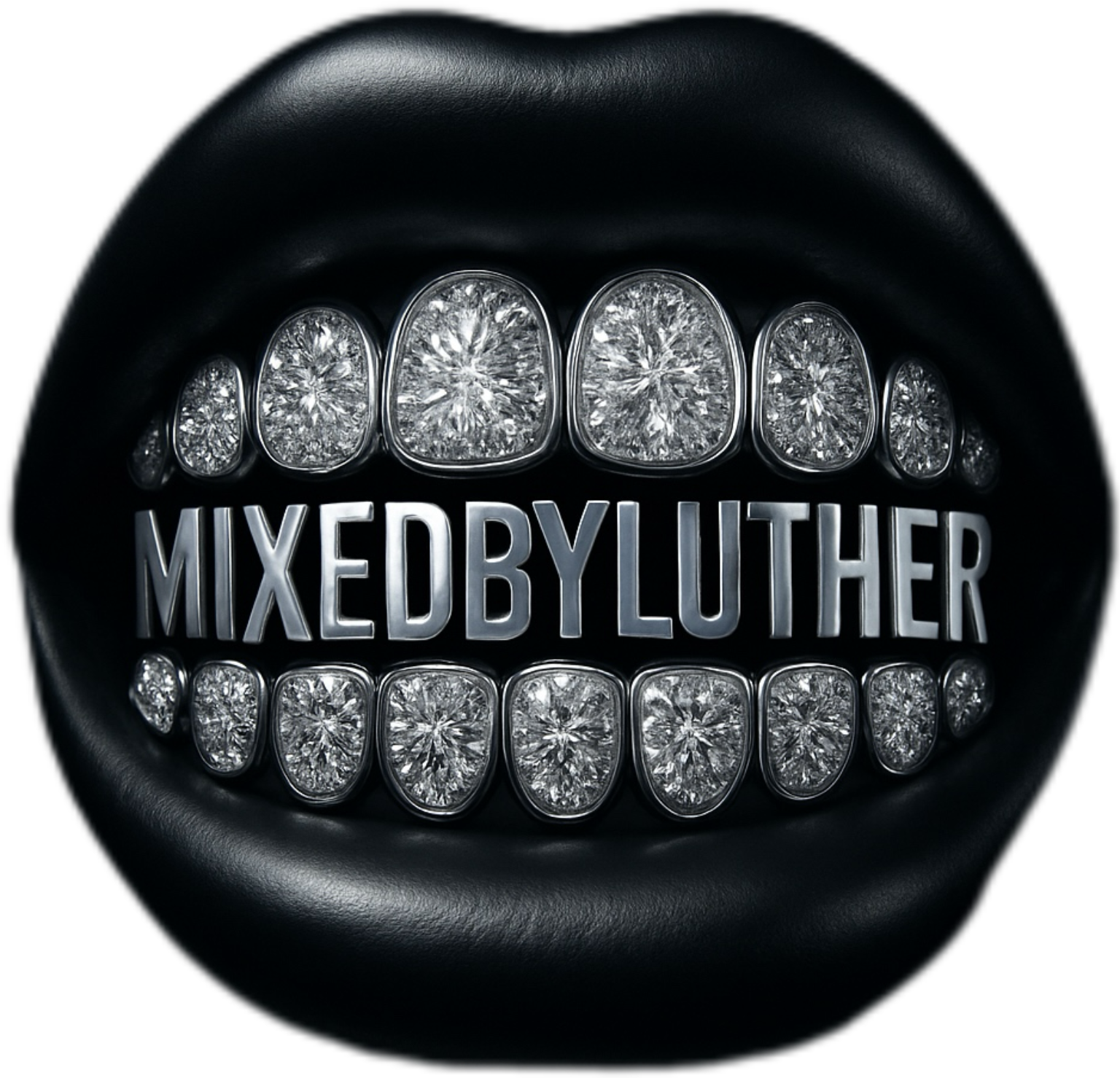 MixedByLuther Diamond Grillz Logo